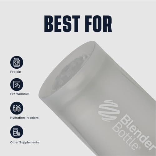 BlenderBottle Classic V2 Shaker-Flasche – 20 Unzen, Stein Grau – Perfekt für Proteinshakes und Pre-Workout