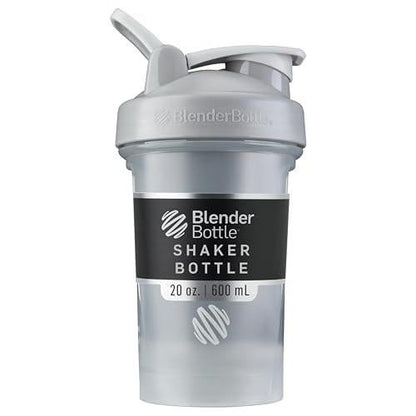 BlenderBottle Classic V2 Shaker-Flasche – 20 Unzen, Stein Grau – Perfekt für Proteinshakes und Pre-Workout