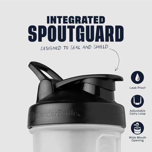 BlenderBottle Classic V2 Shaker-Flasche – 28 Unzen, Durchsichtig/Schwarz, Ideal für Proteinshakes und Pre-Workout