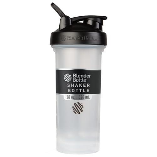 BlenderBottle Classic V2 Shaker-Flasche – 28 Unzen, Durchsichtig/Schwarz, Ideal für Proteinshakes und Pre-Workout