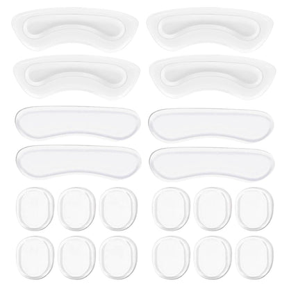 Gel-Fersenpolster für Damen und Herren – 20er Set, klare Fersenkissen für Schuhe