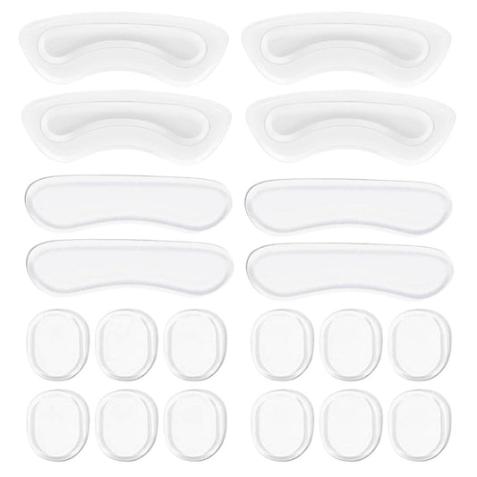 Gel-Fersenpolster für Damen und Herren – 20er Set, klare Fersenkissen für Schuhe