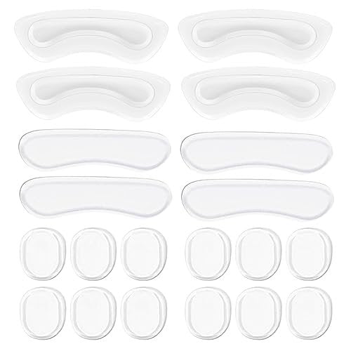 Gel-Fersenpolster für Damen und Herren – 20er Set, klare Fersenkissen für Schuhe