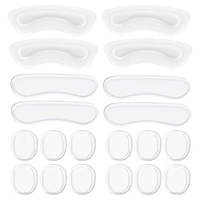 Gel-Fersenpolster für Damen und Herren – 20er Set, klare Fersenkissen für Schuhe