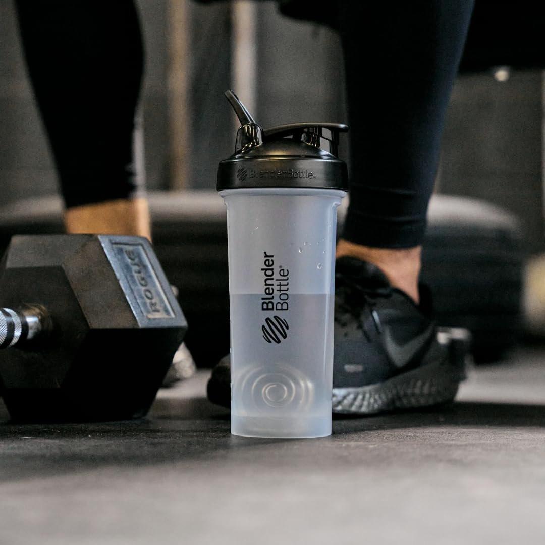 BlenderBottle Classic V2 Shaker-Flasche – 20 Unzen, klar/schwarz – Ideal für Proteinshakes und Pre-Workout