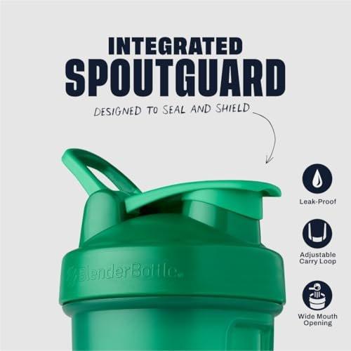 BlenderBottle Classic V2 Shaker Flasche – 20 Unzen, Smaragdgrün – Ideal für Proteinshakes & Pre-Workout