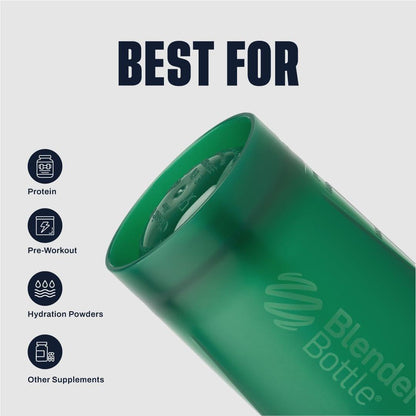 BlenderBottle Classic V2 Shaker Flasche – 20 Unzen, Smaragdgrün – Ideal für Proteinshakes & Pre-Workout