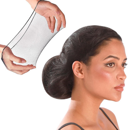 Haarnetz 100 Stück, Smilco 26 Zoll elastische unsichtbare Mesh-Haarnetze für Dutt, Ballerina, Küche, Lebensmittel-Service (Schwarz)