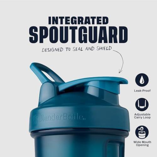BlenderBottle Classic V2 Shaker-Flasche für Protein-Shakes und Pre-Workout, 20 oz, Ocean Blue