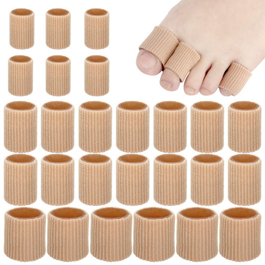 26-teiliges Zehenpolster-Set 0,98 Zoll Zehenschutzhülsen 3 verschiedene Größen Weiche Gel-Pad-Schutzhüllen für Hühneraugen, Blasen, Schwielen, Zehen und Finger