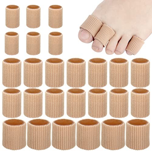 26-teiliges Zehenpolster-Set 0,98 Zoll Zehenschutzhülsen 3 verschiedene Größen Weiche Gel-Pad-Schutzhüllen für Hühneraugen, Blasen, Schwielen, Zehen und Finger