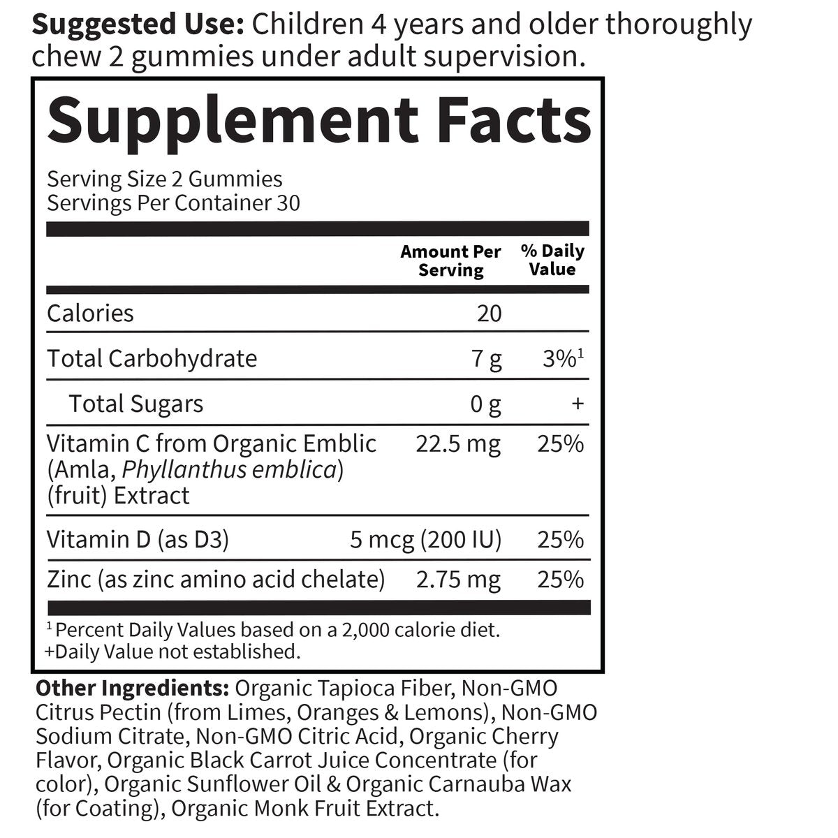 Garden of Life Kids Immunstärkung Gummibärchen mit Vitamin C, D3 & Zink – 3-in-1 tägliche Immununterstützung für Kinder – Bio, Nicht-GVO, Glutenfrei, Vegetarisch, Zuckerfrei, Kirsche Geschmack, 30-Tage-Vorrat