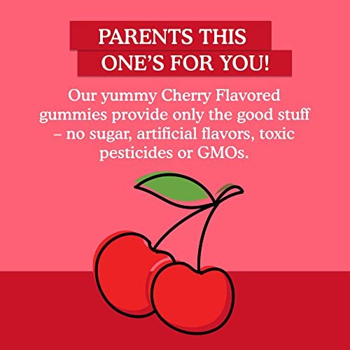 Garden of Life Kids Immunstärkung Gummibärchen mit Vitamin C, D3 & Zink – 3-in-1 tägliche Immununterstützung für Kinder – Bio, Nicht-GVO, Glutenfrei, Vegetarisch, Zuckerfrei, Kirsche Geschmack, 30-Tage-Vorrat
