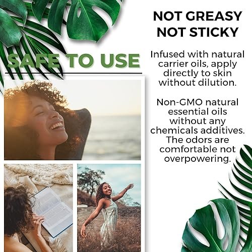 Benatu Bio-Ölmischungen Set (Atmen, Fokus, Glück) – Natürliche Aromatherapie-Rollons für Massage, Körperpflege und Zuhause – Geschenkset für Frauen und Männer