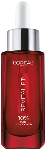 L'Oreal Paris Revitalift 10% Reine Glykolsäure Gesichtsserum, Gleicht den Teint sichtbar aus und reduziert Falten, Duftfrei 30 ml