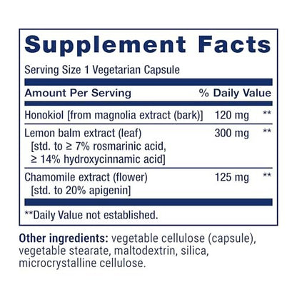 Life Extension Herbal Sleep PM – Hormonfreies pflanzliches Schlafmittel mit Melisse, Honokiol und Kamille, 30 Kapseln