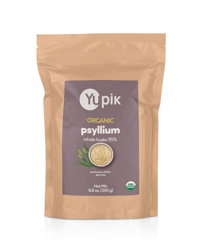 Yupik Bio Ganze Flohsamenschalen 250 g, 95 % Reinheit, lösliche Ballaststoffe, USDA-zertifiziert, Non-GMO, Koscher, glutenfrei, zuckerfrei & fettfrei, ungewürzt, pflanzlich, ideal für Haferflocken & Müsli