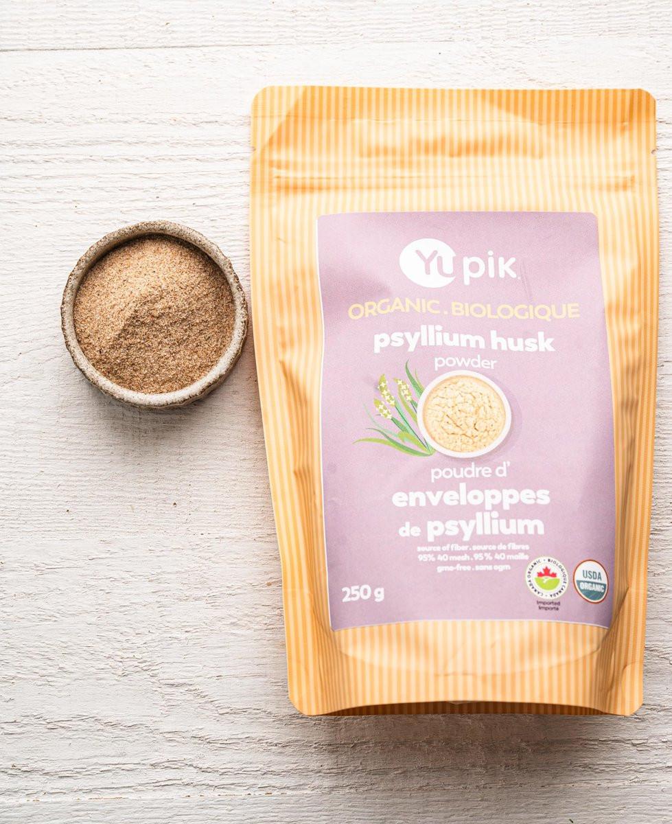 Yupik Bio Ganze Flohsamenschalen 250 g, 95 % Reinheit, lösliche Ballaststoffe, USDA-zertifiziert, Non-GMO, Koscher, glutenfrei, zuckerfrei & fettfrei, ungewürzt, pflanzlich, ideal für Haferflocken & Müsli