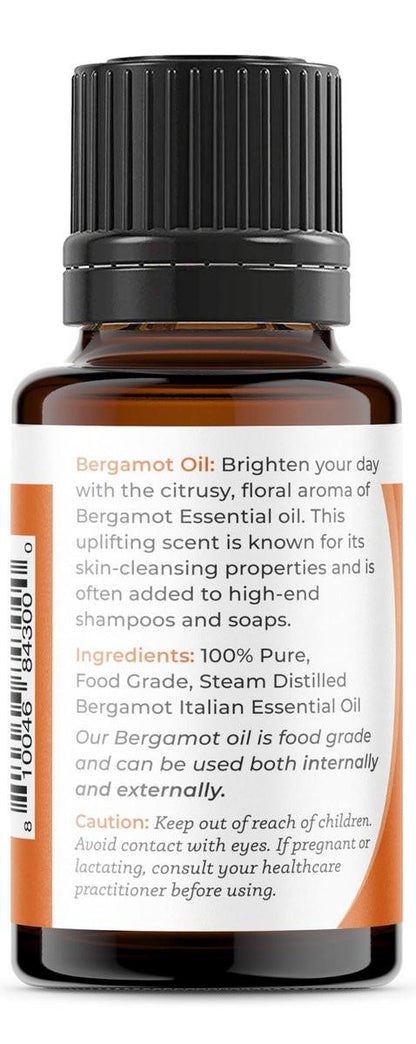 Viva Doria Bergamotte Ätherisches Öl, 100% Rein, Natürlich, Italienisches Bergamotte Öl, Unverdünnt, für Aromatherapie | Lebensmittelecht, 15 ml (0,5 Fl Oz)