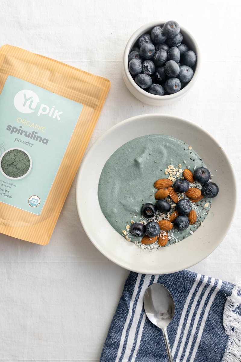 Yupik Bio Spirulina Pulver 250 g – USDA Bio, Nicht-GVO, Koscher, Glutenfrei, Vegan, Reich an Protein, Eisen & Antioxidantien – Superfood für Smoothies, Shakes & Backen