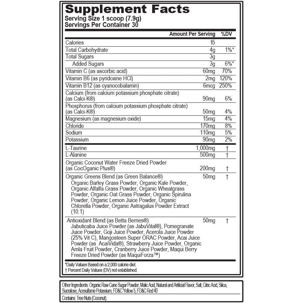 Evlution Nutrition HYDRAMINO Kompletter Hydratations-Multiplikator - Alle 6 Elektrolyte, Vitamin C & B, Aminosäuren, Kokoswasser, Orange Mango - 30 Portionen
