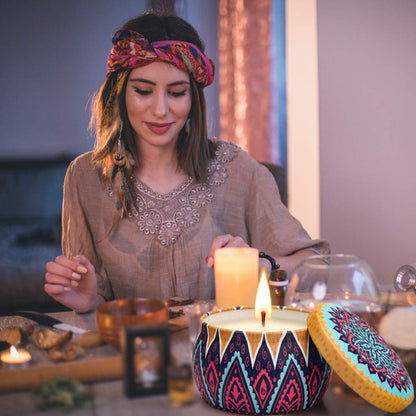 Kerzengeschenkset für Frauen, 4er Pack Duftkerzen mit 8% ätherischen Ölen, 120 Stunden langanhaltende Aromatherapie-Kerzen für Entspannung zu Hause