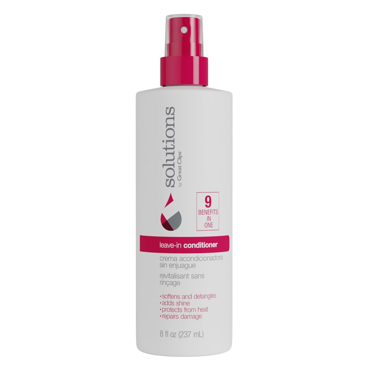 GREAT CLIPS Solutions Nourishing Leave-In Conditioner | 240ml Spray | Entwirrt und spendet Feuchtigkeit