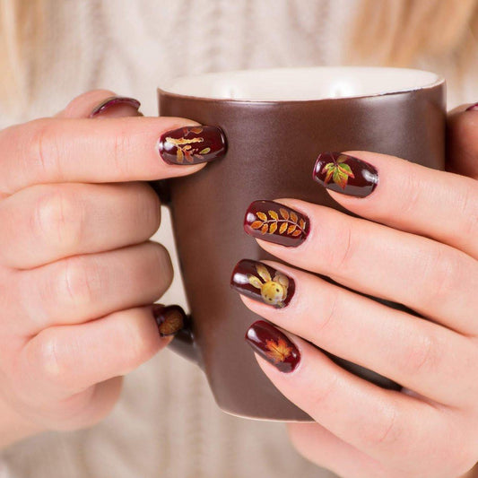 Adurself 1000+ Herbstliche Nagelaufkleber Fall 3D selbstklebende Aufkleber Ernte Kürbis Ahornblätter Sonnenblume Eichhörnchen für Frauen Mädchen Kinder DIY Nageldesign Maniküre Thanksgiving