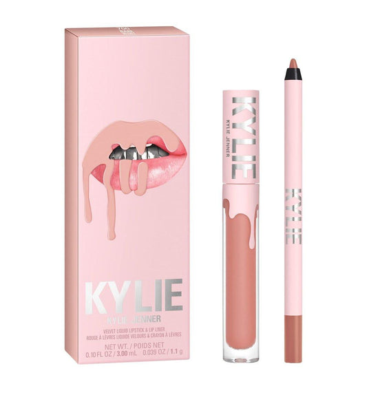 KYLIE Cosmetics Lip Kit - Bare - Flüssiger Lippenstift und Lippenkonturenstift, matt