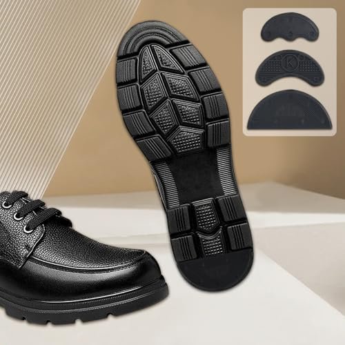 TOVOT 30-teiliges Absatzplatten-Set Schwarz – Absatzkappen, Gummispitzen für Sohlenschutz & Reparatur mit Nägeln (3 Größen)