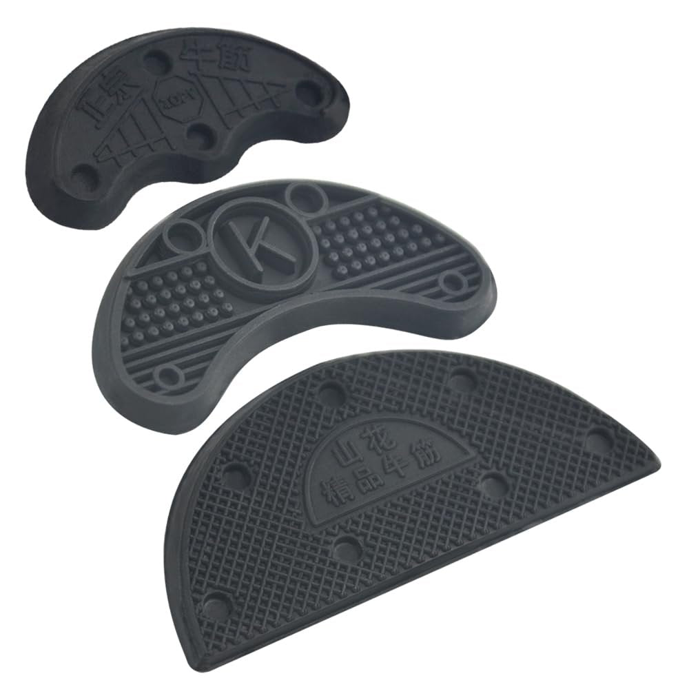 TOVOT 30-teiliges Absatzplatten-Set Schwarz – Absatzkappen, Gummispitzen für Sohlenschutz & Reparatur mit Nägeln (3 Größen)