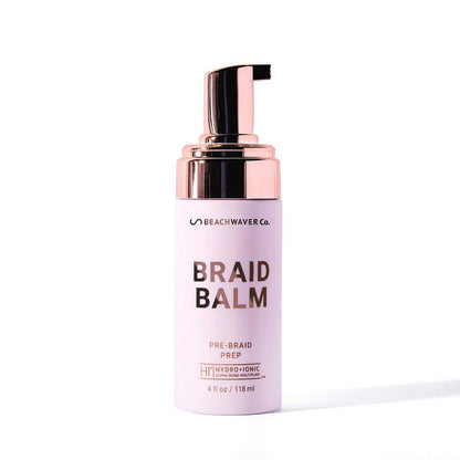 The Beachwaver Co. Braid Balm Pre-Braid Prep – Frizz-Kontrollierender Primer-Schaum (118 ml) | Stärkt und reduziert Fliegenhaare mit HiX Vegan Bond Multipliern | Für alle Haartypen | Bondi Beach Day