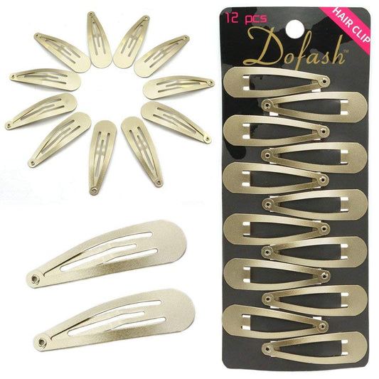 Dofash 5 cm / 2 Zoll Blonde Weihnachts-Haarklammern für dickes Haar – Metall-Snap-Klammern, Haargriffe, Haaraccessoires für Damen, 12 Stück