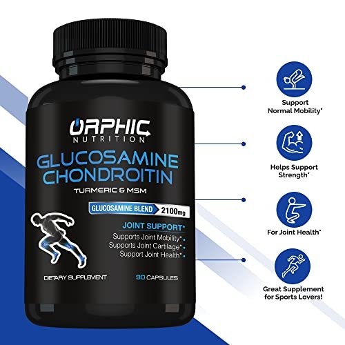 ORPHIC NUTRITION Glucosamin Chondroitin MSM 2100 mg – 90 Kapseln – Gelenkunterstützung für Männer & Frauen – Unterstützt Gelenkknorpel & Mobilität