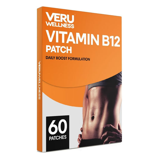 Veru Wellness B12 Energy Patch – 60 selbstklebende Zeitfreisetzungspflaster für 60 Tage Energie