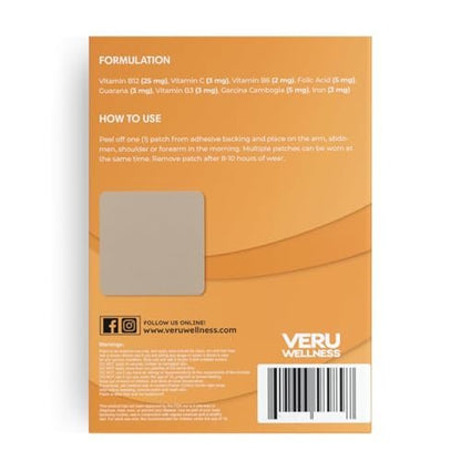 Veru Wellness B12 Energy Patch – 60 selbstklebende Zeitfreisetzungspflaster für 60 Tage Energie
