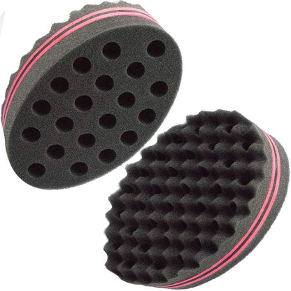 Hair Magic Twist Sponge – Zweiseitiges Dread Afro Coil Barber Tool für Locken und Wellen, für lange und kurze Haare, 1 Stück