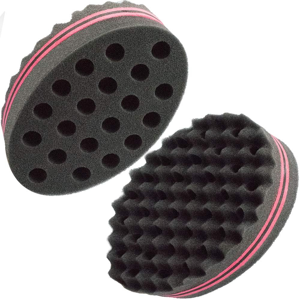 Hair Magic Twist Sponge – Zweiseitiges Dread Afro Coil Barber Tool für Locken und Wellen, für lange und kurze Haare, 1 Stück