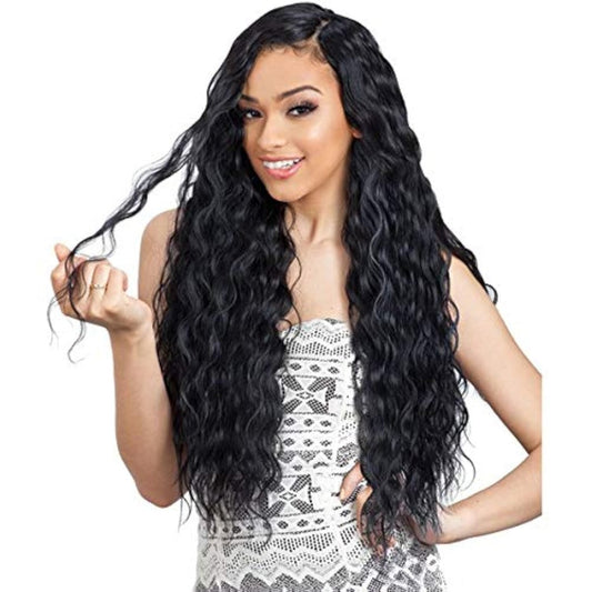 Organique Mastermix Shake-N-Go Synthetische Haarverlängerung – BREEZY WAVE 30" (1B Off Black)