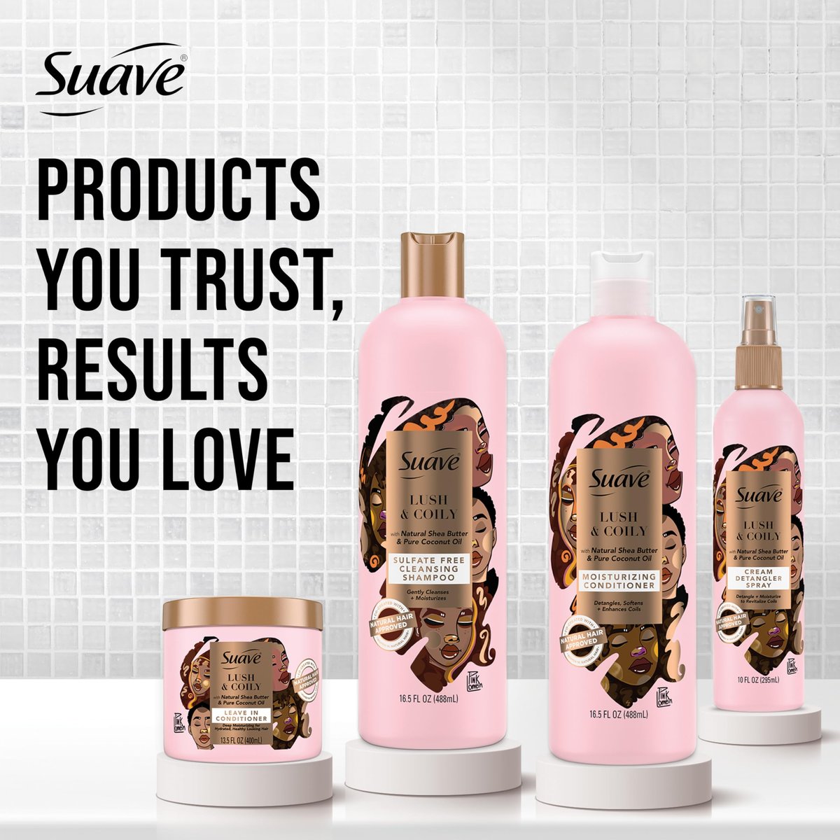 Suave Professionals Shea Butter & Kokosnuss Feuchtigkeitsspendender Curl Conditioner 16,5 fl oz