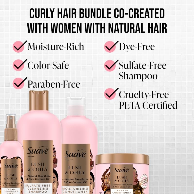 Suave Professionals Shea Butter & Kokosnuss Feuchtigkeitsspendender Curl Conditioner 16,5 fl oz