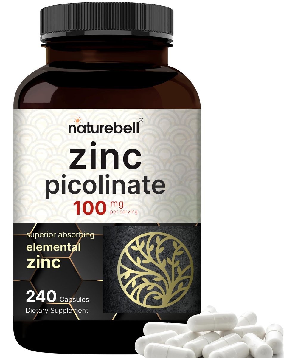 Hochdosiertes Zinkpicolinat 100 mg – 240 Kapseln, bioverfügbare Form für Immunsystem & Hautgesundheit, Non-GMO & Glutenfrei