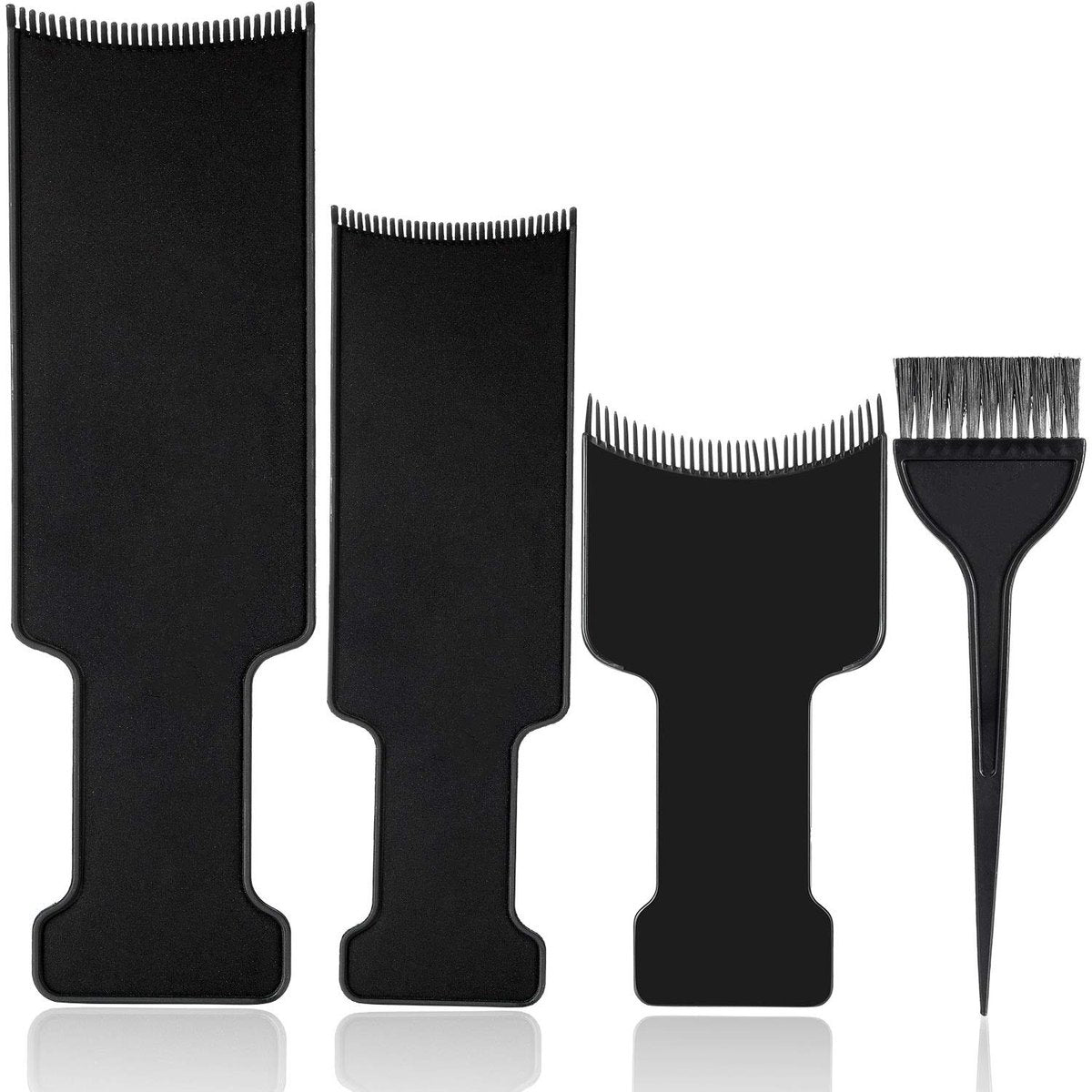 Mudder 4-teiliges Balayage-Highlighting-Brett- und Pinsel-Set – Haarfärbepinsel und 3 Kämme für Strähnchen, Friseurzubehör für Damen