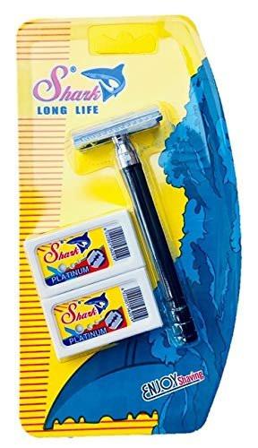 LORD RAZORS Shark Langzeit-Sicherheitsrasierer SH.25 – Edelstahl, wiederverwendbar