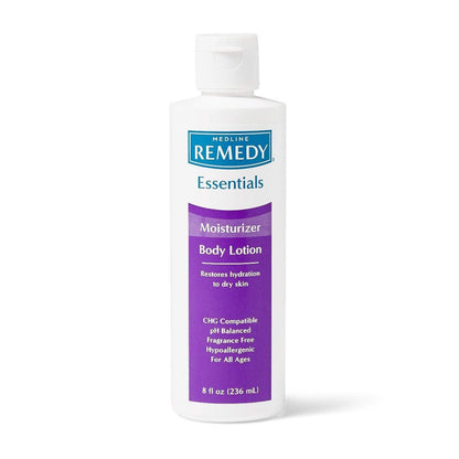 Medline Remedy Essentials Feuchtigkeitsspendende Körperlotion, Duftfrei, 236 ml Flasche mit Klappverschluss