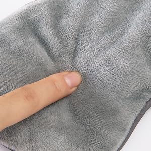 Sivio Gewichtete Schlafmaske – Kühlende & Kuschelige, Wende-Blickdichte Schlafmaske für Frauen & Männer, Mikrowellen- & Gefrierschrank-geeignet, Schwere Augenbinde gegen Migräne, für Reisen & Meditation, 0,55 lb, Grau