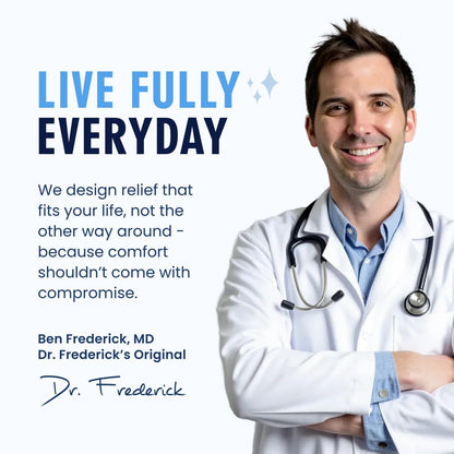 Dr. Frederick's Original Fußgewölbe-Stützsleeves Plus - 2 Stück - Ärztlich entwickelt bei Plantarfasziitis & Plattfüßen - Fußbandagen für Senkfuß, Fersenschmerz & müde Füße - Weiches Gel-Polster - L/XL