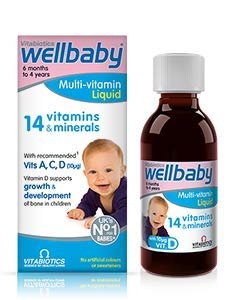 Wellbaby Multi-Vitamin Liquid – 14 Vitamine & Mineralstoffe für Babys & Kleinkinder (150 ml)