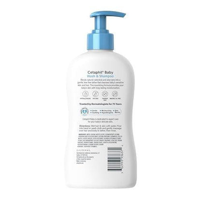 Cetaphil Baby Wash & Shampoo – Tränenfreie, parabenfreie Reinigung, 400 ml (13,5 Fl. Oz)