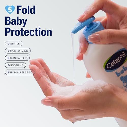Cetaphil Baby Wash & Shampoo – Tränenfreie, parabenfreie Reinigung, 400 ml (13,5 Fl. Oz)